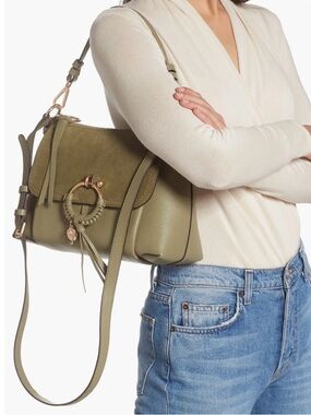 ♥️See by Chloé Joan Crossbody Bag Olive Green Leather